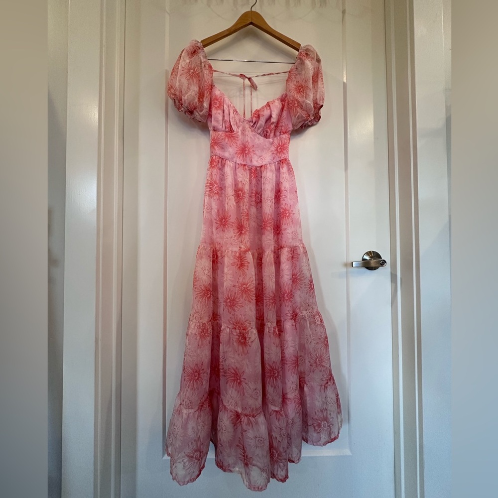 Hello Molly Pink Floral Maxi Dress